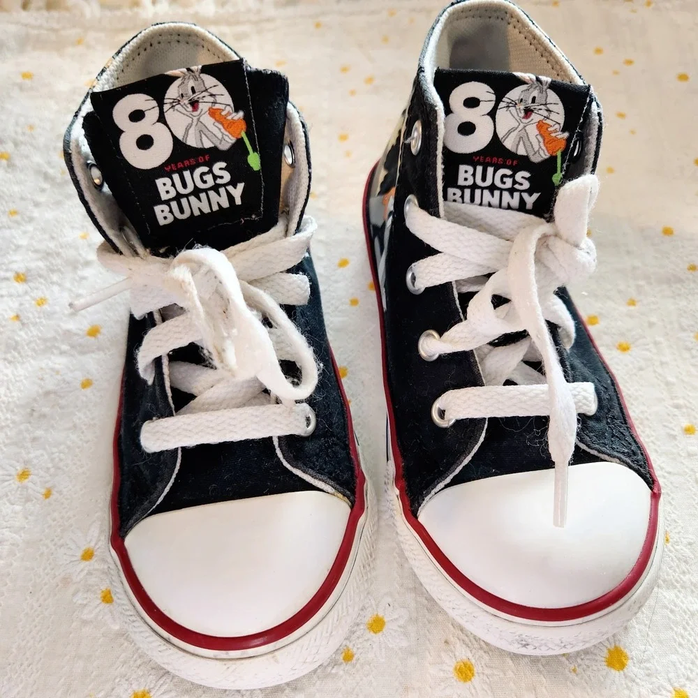 Converse x Bugs Bunny Looney Tunes 100 years HI Top‎ Shoes 9c
